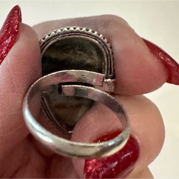 Bumblebee gemstone ring size adjustable silver overlay 925 - Picture 8 of 8